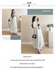 2026 Summer College Style French White Doll Collar Maternity Long Dress - Age-Reducing, Loose, and Slimming Fit