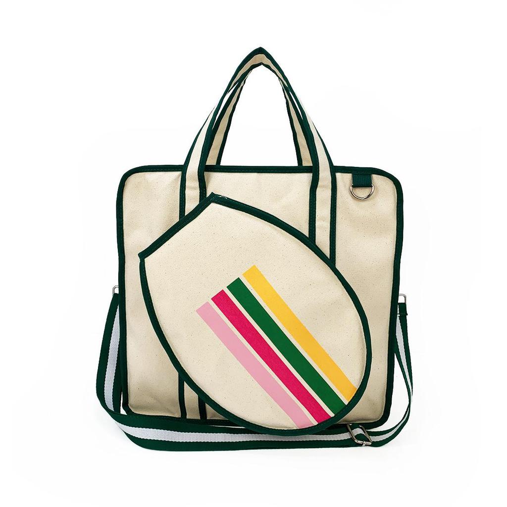 2025 Portable Sports Bag for Badminton, Tennis & Pickleball - Fits 2 Rackets, Handheld, Large-Capacity, Down Cotton