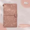 Vintage Embossed Lace Strap Notebook A6 Morandi Portable Journal Travel Book Diary Stationery School Supplies