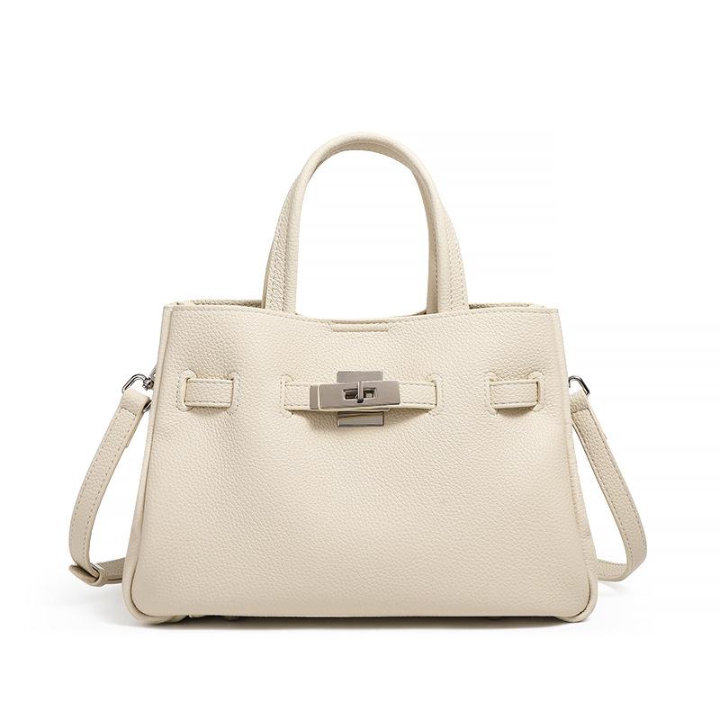 Genuine Leather Fashionable Metal Bag Korean Minority Era Bag New Era Hundred Styles Lightweight Windproof Handheld Cross-Body Bag