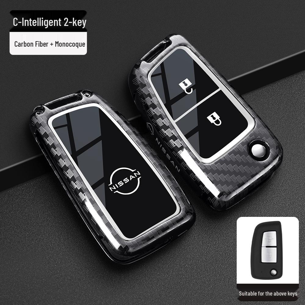Nissan Schlüsseltasche Abdeckung: Passt für neue Sylphy, Teana, Tiida, Qashqai, X-Trail, Bluebird Modelle, Inklusive Schlüsselanhänger für Männer