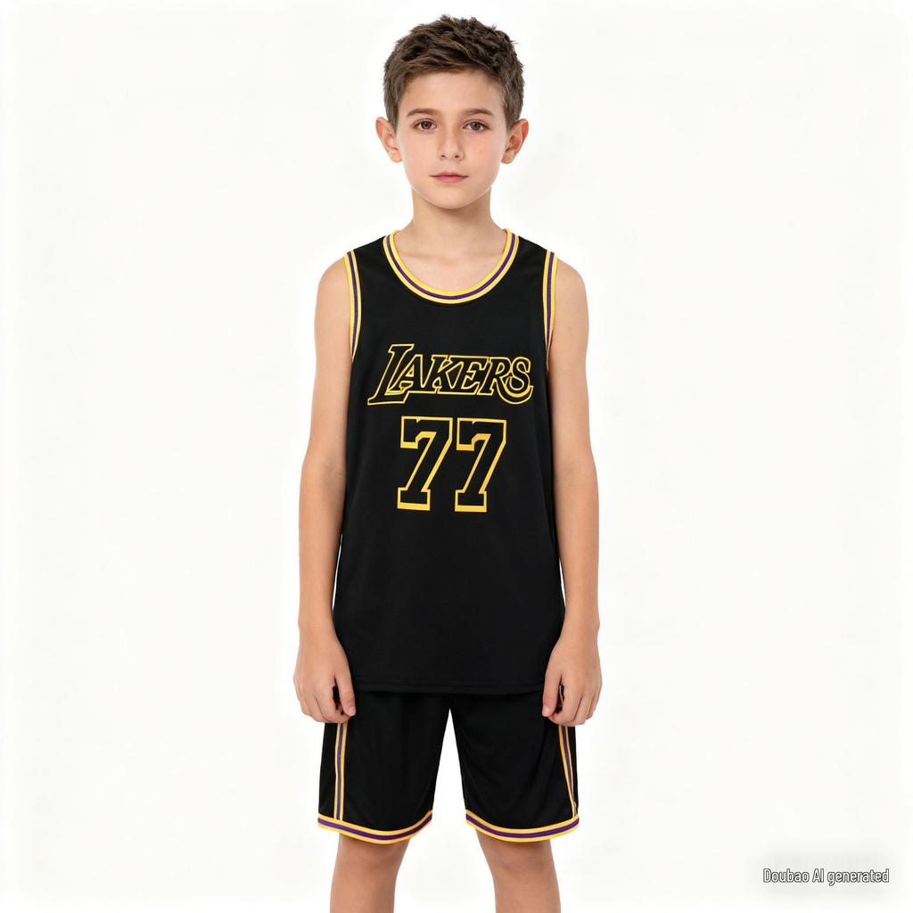Set Maglia da Basket per Bambini - Design Numero Stella Lakers & Warriors
