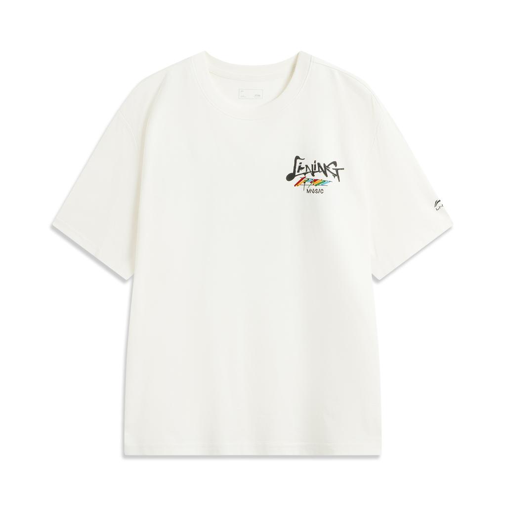 Li Ning Sports Lifestyle Series High Street American Retro Casual Ice Silk Comfortable Versatile Summer Short Sleeve T-Shirt Unisex Tops AHSV263-1