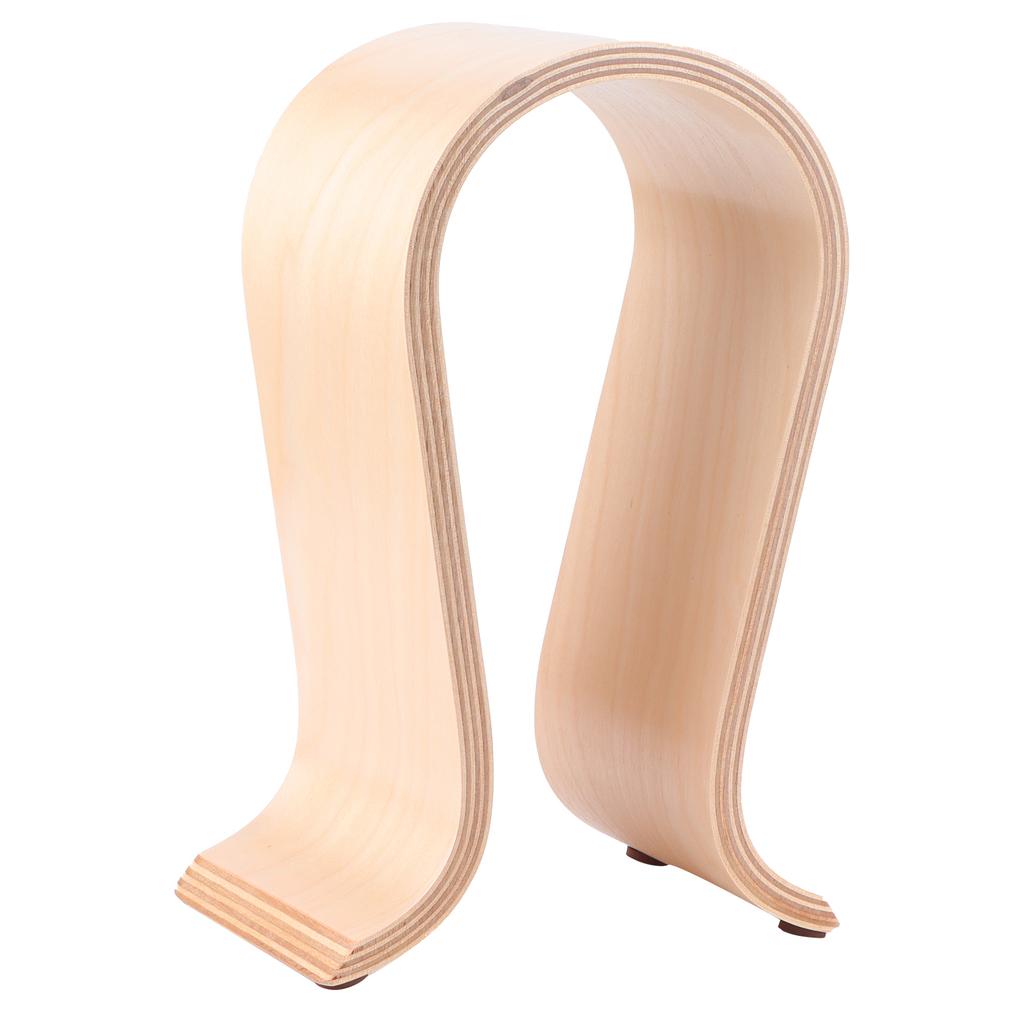 Wooden Headphone Holder Hanger Wood Headset Holder Display Rack for Office Desk Organizer