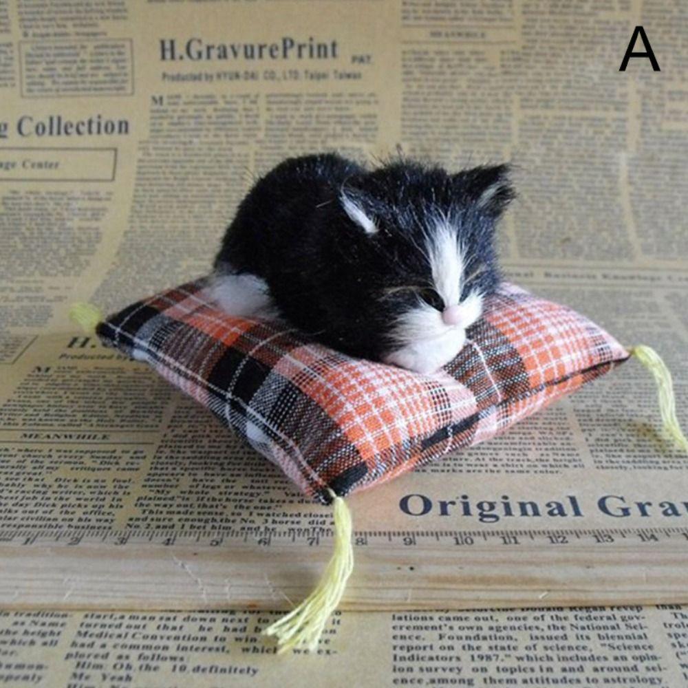 Birthday Gift Creative Decoration Plush Creative Plush Cats Cat Ornaments Fake Cats Simulation Cat