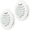 Round Ducting Air Ventilation Cover Wall Vent Cover Stainless Steel Air Outlet Vent with Builted-in Mesh Easy To Install