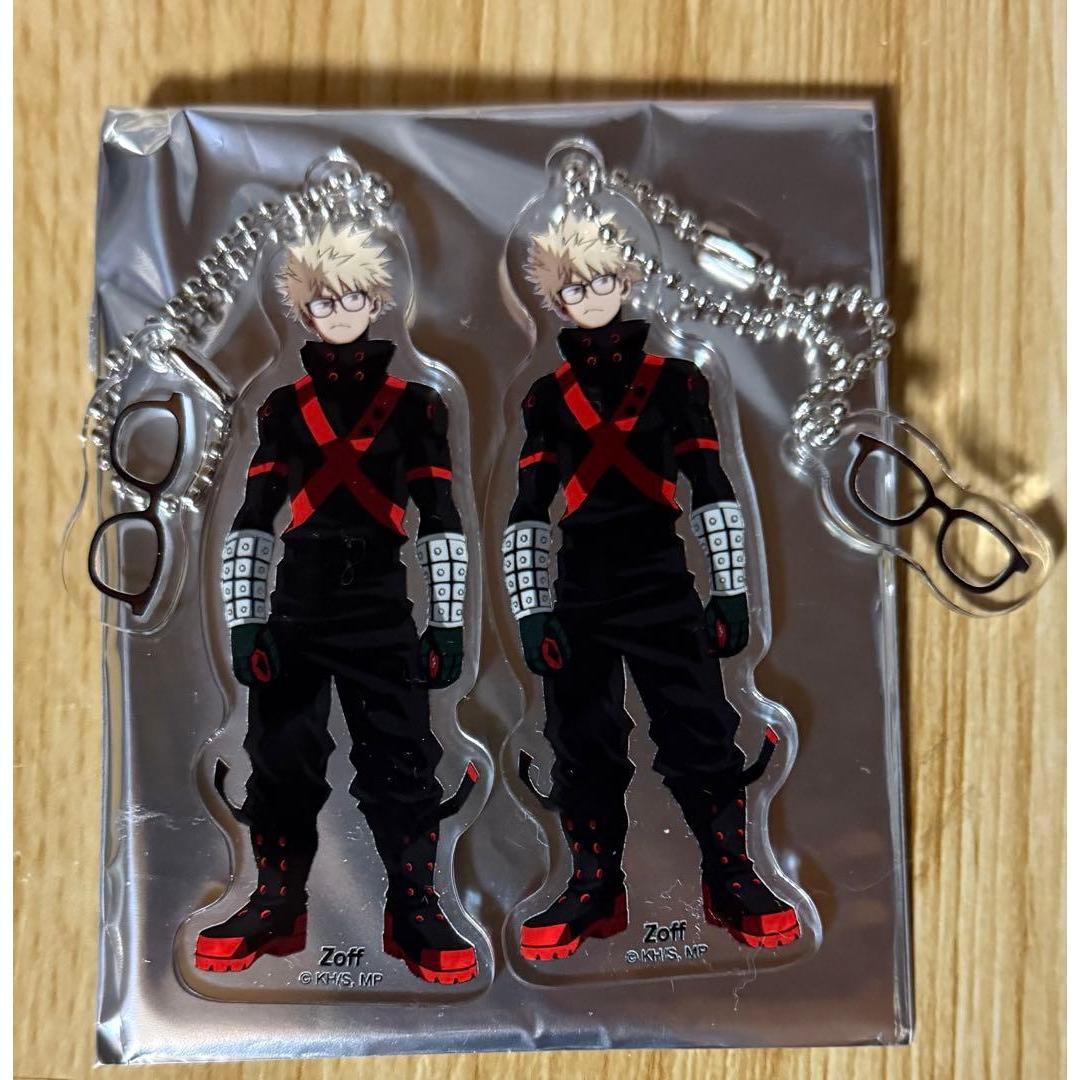 Used Zoff acrylic stand with keychain Katsuki Bakugo (Kacchan)