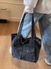 Denim Tote Bag For Women With Large Capacity And Zip Closure For Daily Commute
