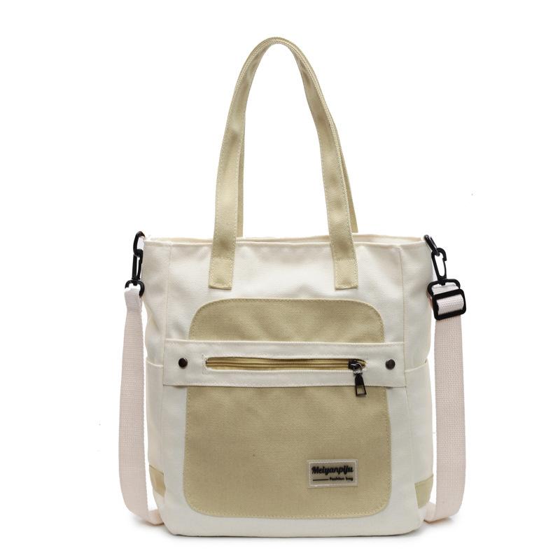 

Women s messenger bag 2025 new fashion contrasting shoulder bag university class commuter handbag Korean version tote bag One Size