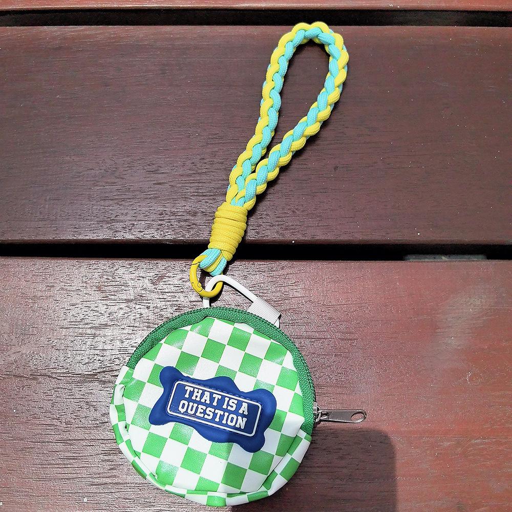 Set portmoneu monede din 2 piese: Breloc și Șnur pentru Telefon Mobil cu Pandantiv Rucsac de Fotbal, Accesoriu Anti-Pierdere