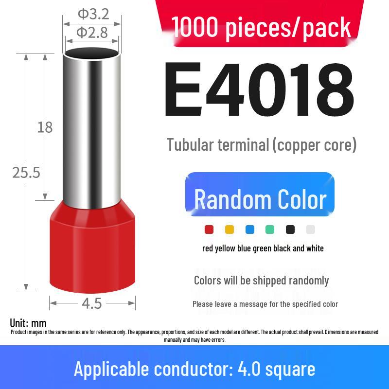 European Pin-Type Pre-Insulated Copper Ferrule Wire Connectors with Crimping Pliers