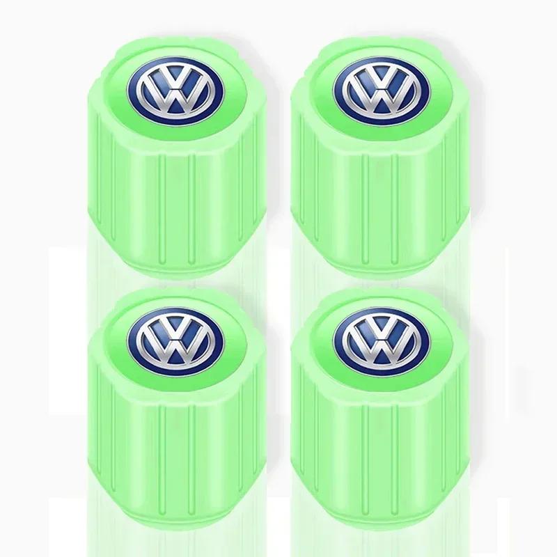 

New B6 For Volkswagen Fluorescent Car Stem Caps Tire Valves Caps Stem Cover For Volkswagen Sagitar GTI Passat R-Line Jetta