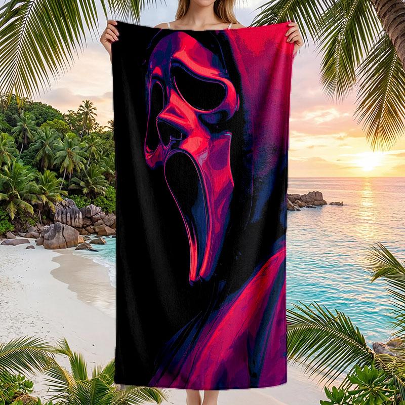Large Beach Towel Quick Dry Absorbent Towel For Beach IndoorScream Ghostface
