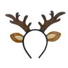 Reindeer Antlers Headband for Women Adults Plush Deer Ears Headpiece Reindeer Horns Costume Accessories for Halloween Christmas Party Cosplay Supplies