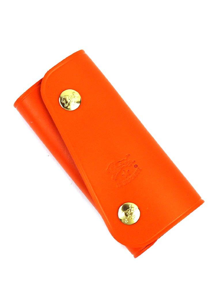 

IL BISONTE Leather Snap Button Key Case F 66 (Il Bisonte) (L) 5412305250 006 (Free) (Orange)
