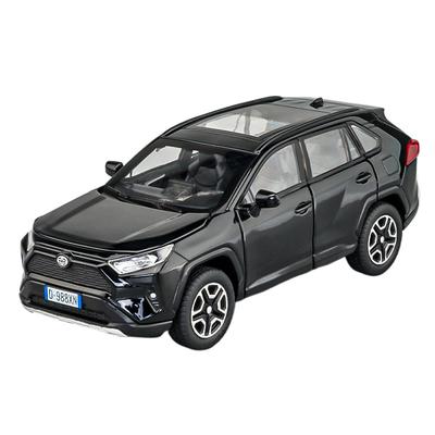 1/32 Toyota RAV4 SUV 2023 Legierung Druckguss Spielzeugauto Modell mit Sound und Licht Rückzieher Kinderspielzeug Sammlerstück Geburtstagsgeschenk