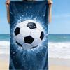 1Pc Football Element Design Beach Towel Super Absorbency Suitable For Seaside Vacation Pool Sport Perfect Summer Gift For Family