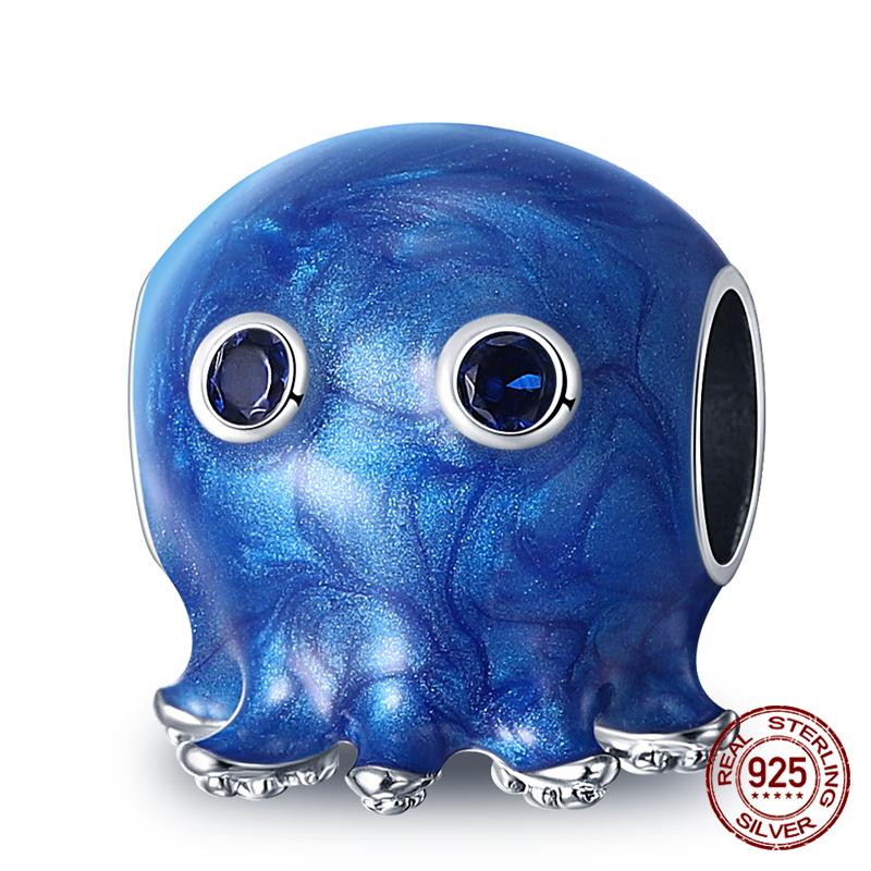 100% Genuine 925 Sterling Silver Ocean Collection Seashell Turtle and Heels Charm Beaded for Original  Bracelet Bracelet