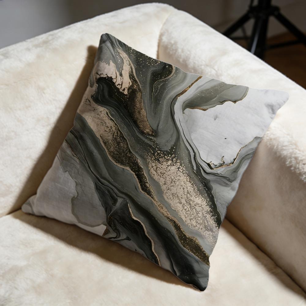 Minimalist Marble Patterned Cushion Cover Soft Decorative Pillow Case Suitable for Bedroom Sofa Car Travel Use