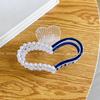 Elegant Fashion Korean Pearl Rhinestone Hair Clip For Women In Heart And Designs Bow