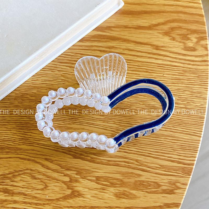 Elegant Fashion Korean Pearl Rhinestone Hair Clip For Women In Heart And Designs Bow