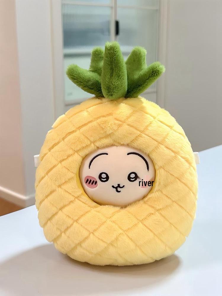White Pineapple Plush Crossbody Bag for 10cm Dolls