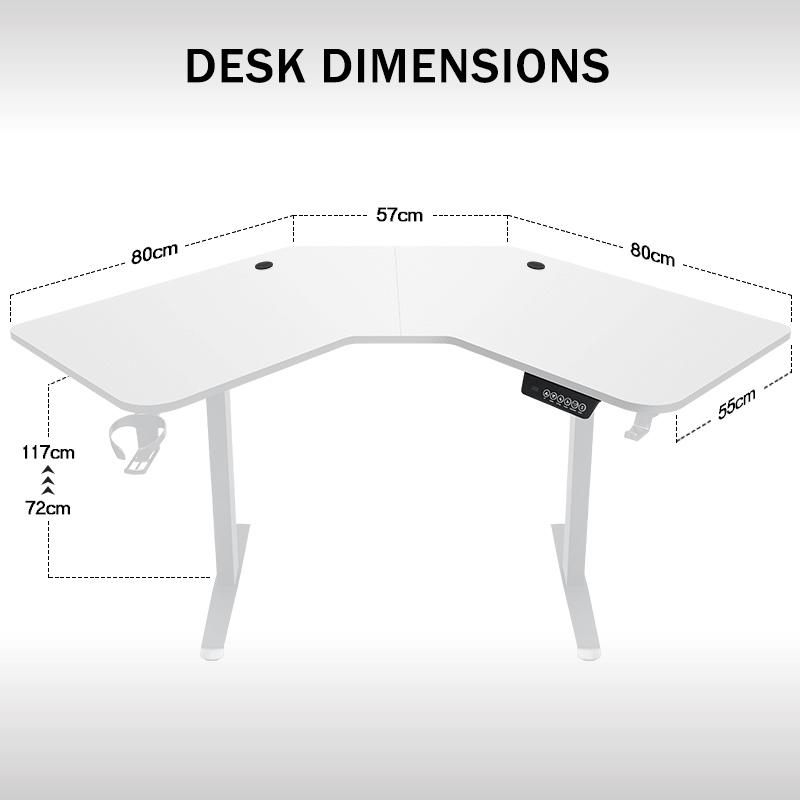 L-Shaped Corner Computer Desk Lifting Computer Desk Gaming Desk Writing Desk Black Lifting Table Suitable For Home Offices
