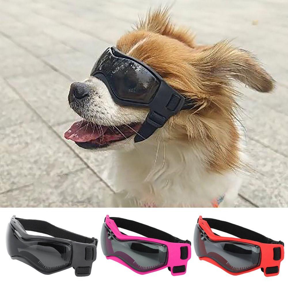 Silicon+PC+Nylon Pet Goggles Adjustable Anti UV Dog Motorcycle Glasses Pet Photo Props Windproof Rope Cat Dog Cool Glasses