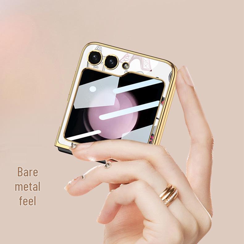 Creative Foldable Phone Case for Samsung Galaxy Z Flip5 - Stylish Design for Girls