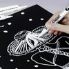 3/6Pcs Oil-Based Paint Marker Waterproof Highlight Marker Art Writing Paint Pens  DIY Painting