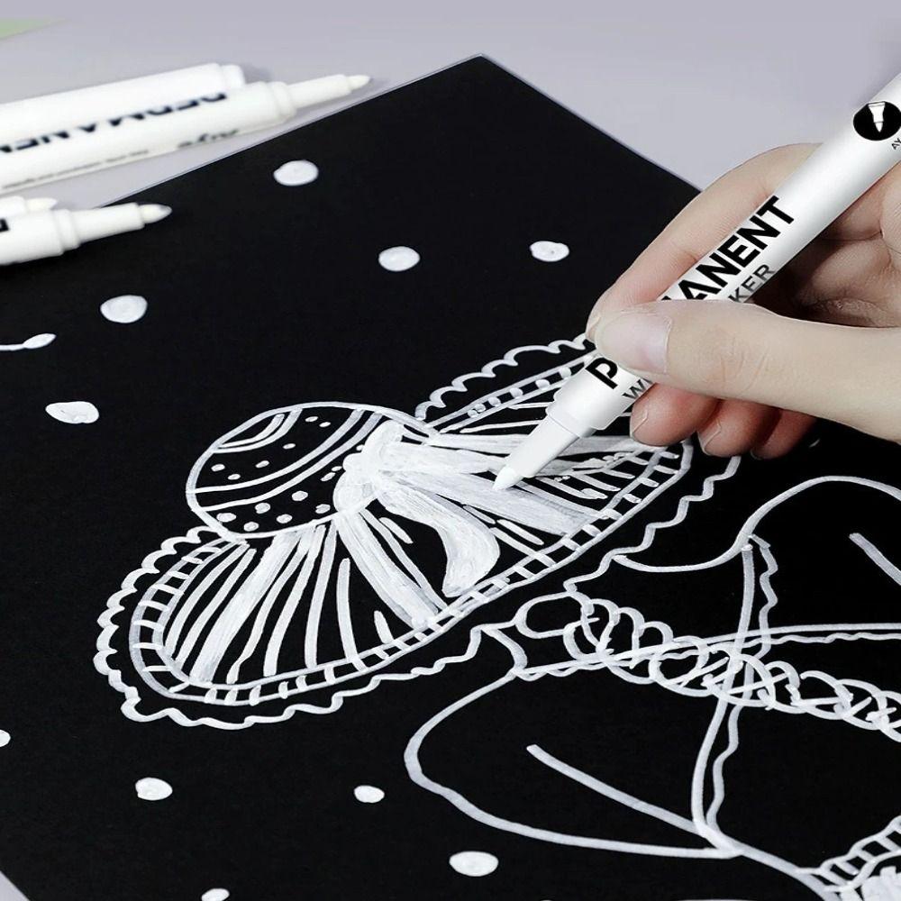 3/6Pcs Oil-Based Paint Marker Waterproof Highlight Marker Art Writing Paint Pens  DIY Painting