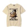 2023 Men's T-shirt  Sloth Who Cares I'm Retired Graphic Tee Shirt Man Short Sleeve Tshirt Cartoon Sloth Top Tees Homme Camiseta