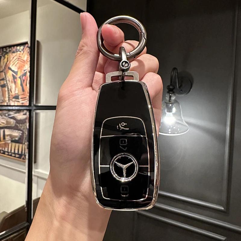 ULA5 Car Key Case Shell Fob For Mercedes Benz A C E S G Class GLC CLE CLA GLB GLS W177 W205 W213 W222 X167 AMG Keychain