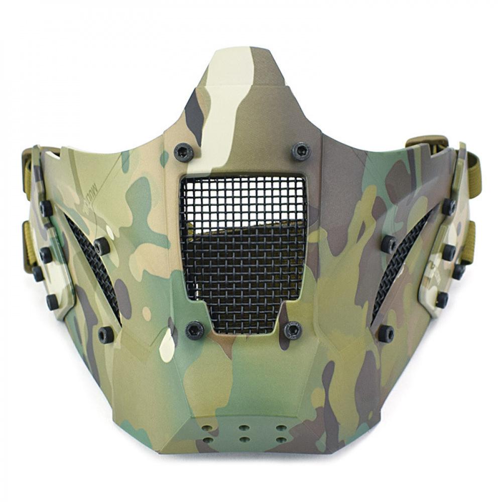 Skull Half-Face Ghost Tactical Mask, Breathable Protective Mask for Halloween Cosplay, CS Wargame Cycling & Military Fan Outdoor Sports