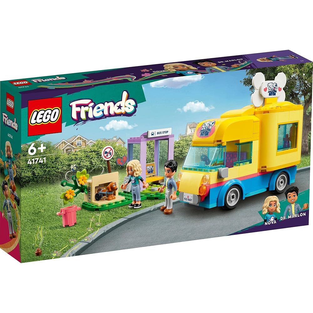 LEGO Friends Dog Rescue Truck 41741 Building Toy for Kids 6 Years and Up with Animal Figures and Vehicles