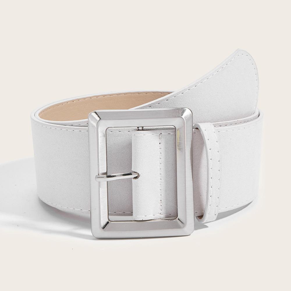 Trendy Suede Leather Wide Belt Luxury Design Business Waist Strap Trouser Dress Belts  Gifts