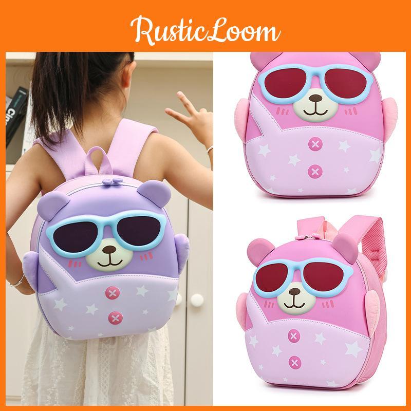 Sunglasses Little Bear Cute Animal Bookbag For Children Daycare Preschool And