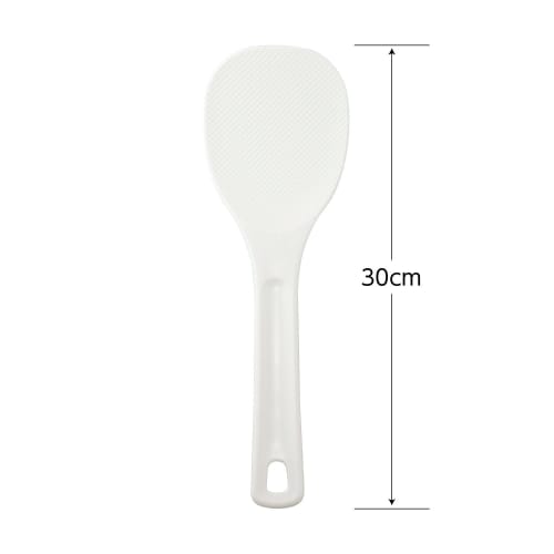 Akebono Sangyo White Rice Paddle, 30cm, Blister Case, Made in Japan, Commercial Use, Double-Embossed Design for Non-Stick Rice, Magic Rice Paddle PM-7