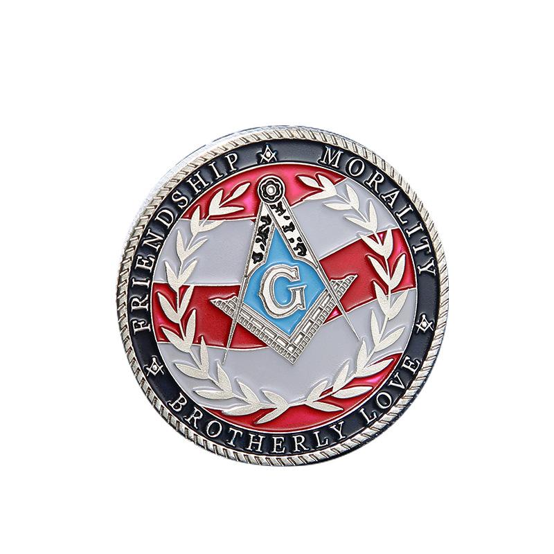 4CM Masonic Freemasonry Souvenir Coin Collection Brotherhood The Eye of Coin Making Good Men Better Commemorative Medal