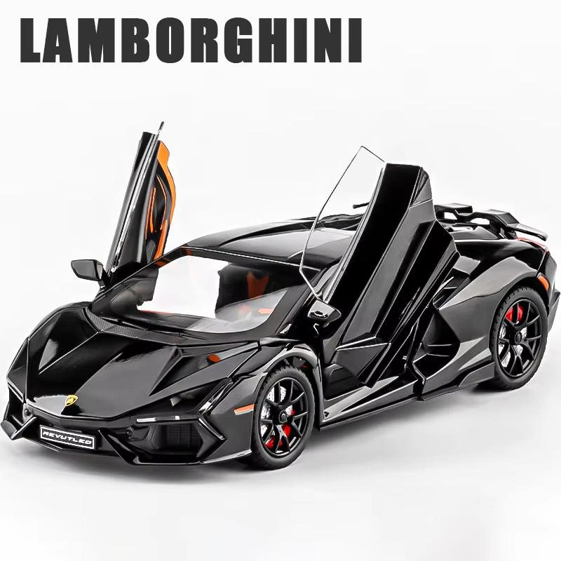 1:24 Lamborghini Revuelto Super Sports Car Alloy Car Die-cast Toy Car Metal Toy Car Model Sound and Light Pull Back Collection Children's Toy