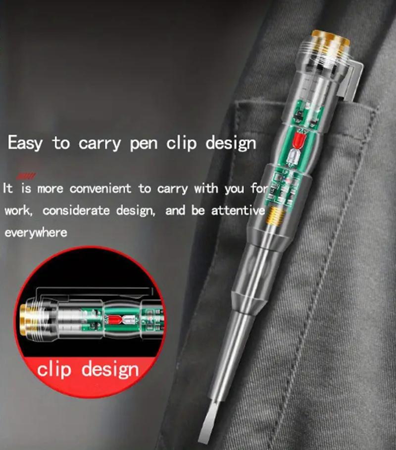 Test Pen Color Double Light Sensor Beep Alarm Electrician Test Broken Zero Fire Wire Detection Pen High Bright Electrician Pen
