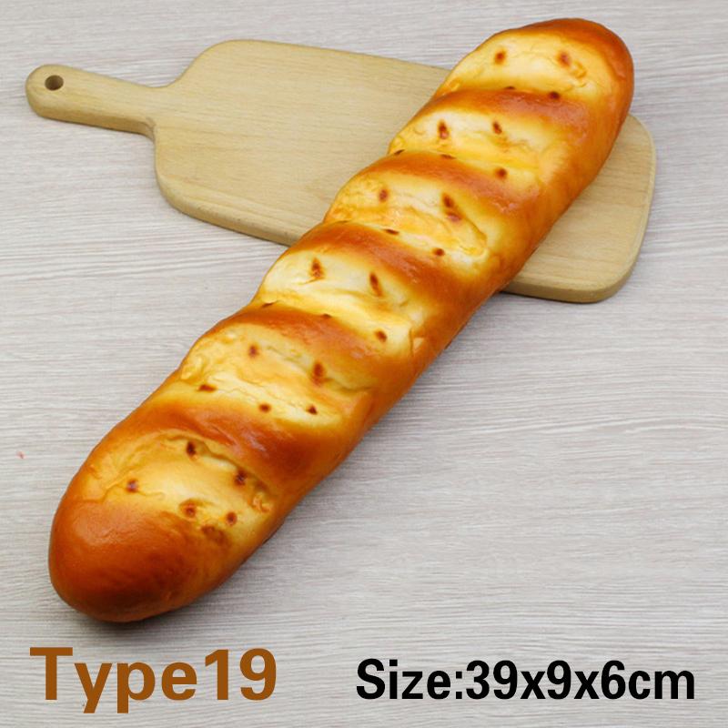 Simulation PU Bread Artificial Fake Bread Kitchen Food Prop Cabinet Decoration Cake Miniatures Party Model Display Accessories