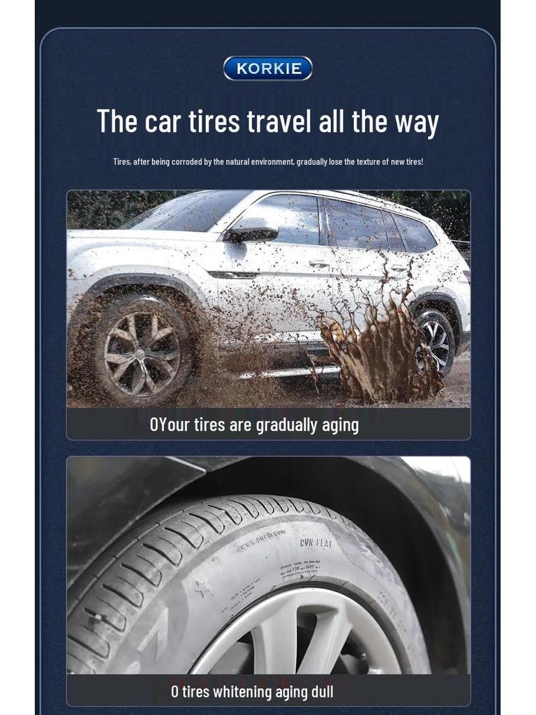 Autoreifen Glanz & Schutz: Lang anhaltende wasserfeste Schwärzungs- und Aufhellungscreme