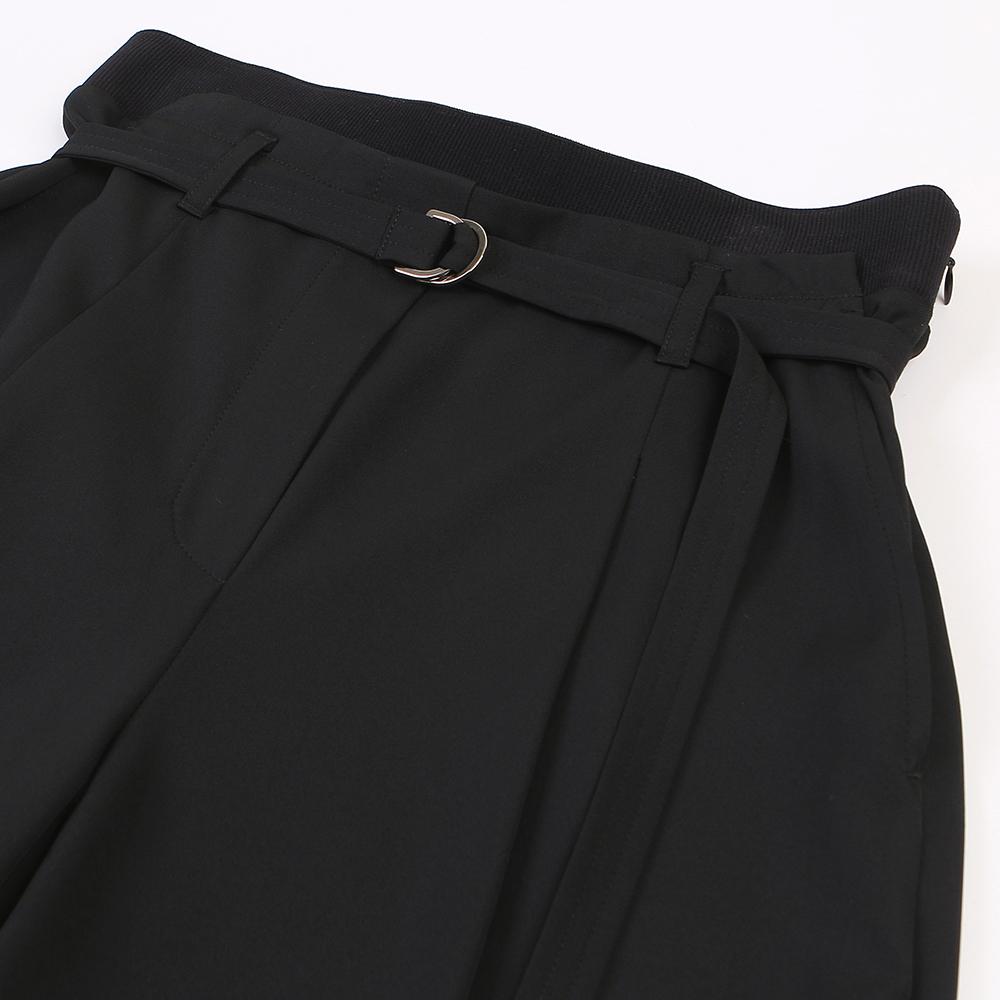 LAP Elastic Waistband Belted Pants Set Ar2Wp563