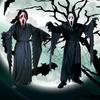 MUXIU Grim Reaper Cosplay Costume for Kids, Includes Cloak, Mask, and Hood, Halloween Costume, Skeleton Mask, Horror Costume Set, Perfect for Parties,