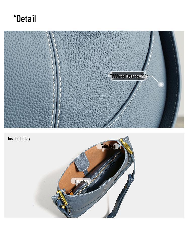 2025 Luxury Women's Genuine Leather Saddle Messenger Bag