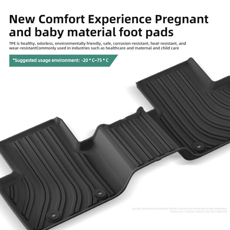 Fits 25 CROWN ESTATE models: TPE floor and trunk mats for cross-border cars.