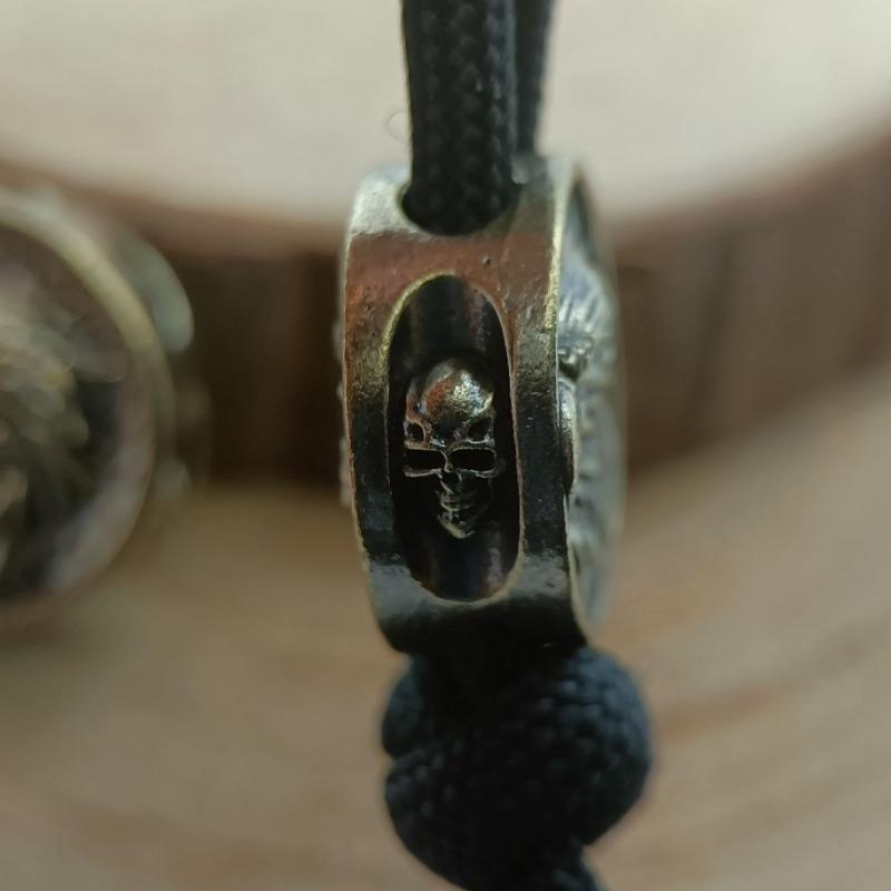 Relief Eagle Brass Knife Beads Punk Outdoor DIY Woven Lanyard Pendant Retro Umbrella Rope Bracelets Accessories