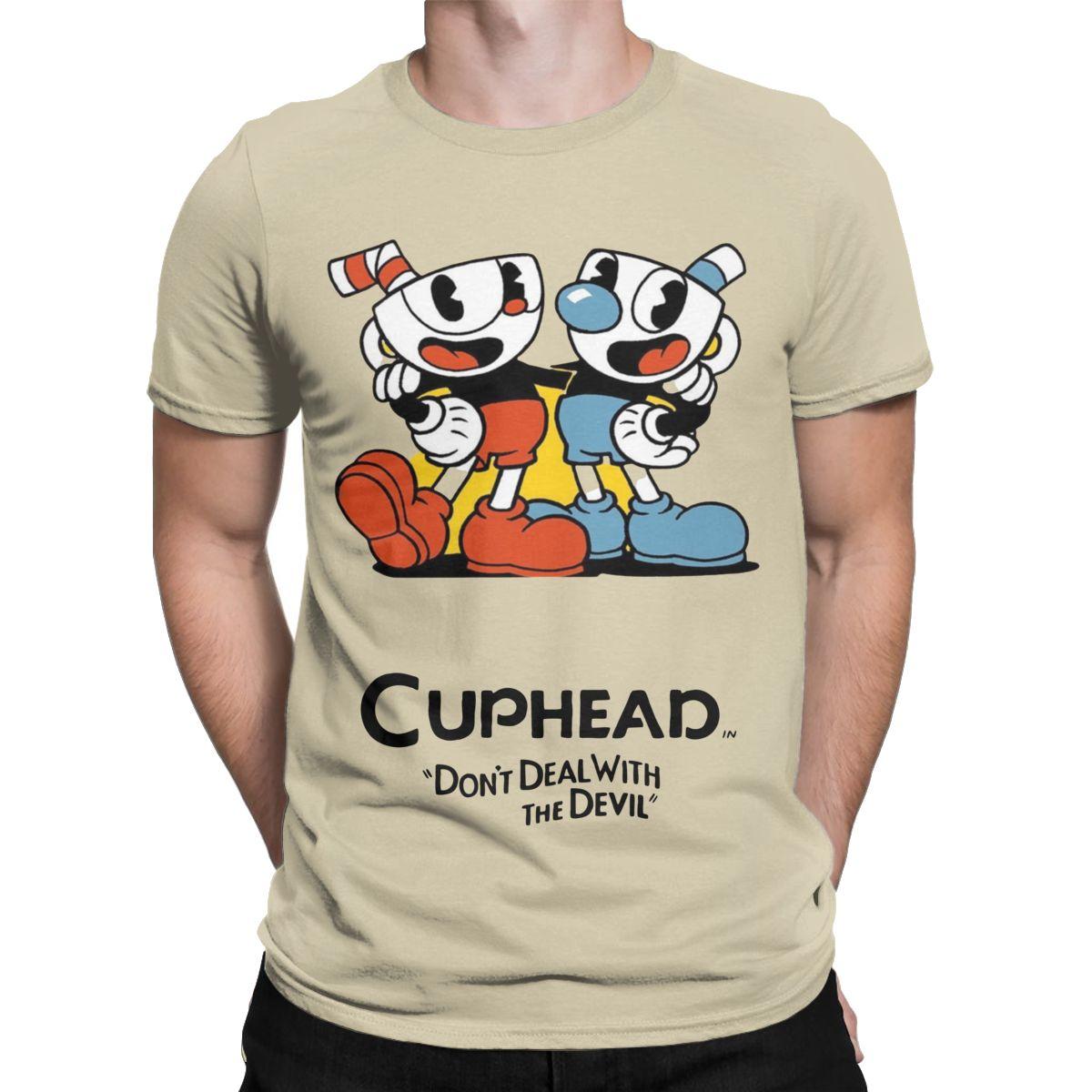 

Чоловічі футболки CUPHEAD Don t Deal With Devil Відеоігри Mugman Бавовняний одяг Вінтажні футболки з коротким рукавом з круглим вирізом Принт M