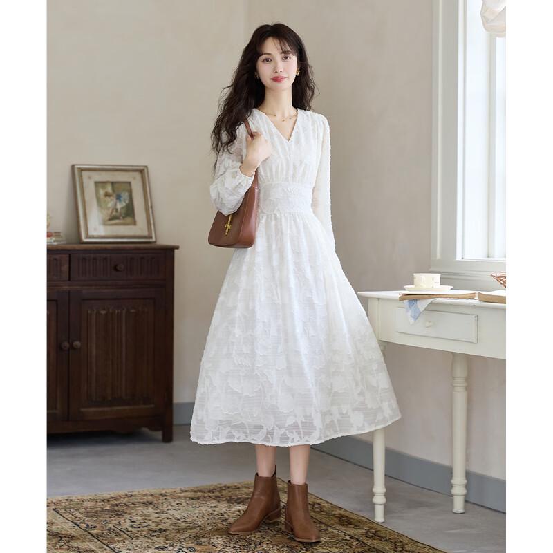 Mocana Elegant Long-Sleeve Midi Dress